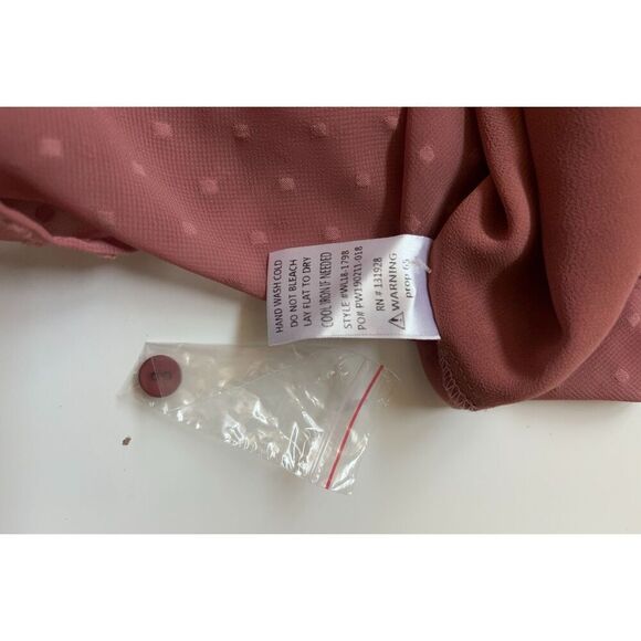 Wishlist apparel Sleeveless Ruffle Front Blouse – Rose Pink, size large - Picture 5 of 9